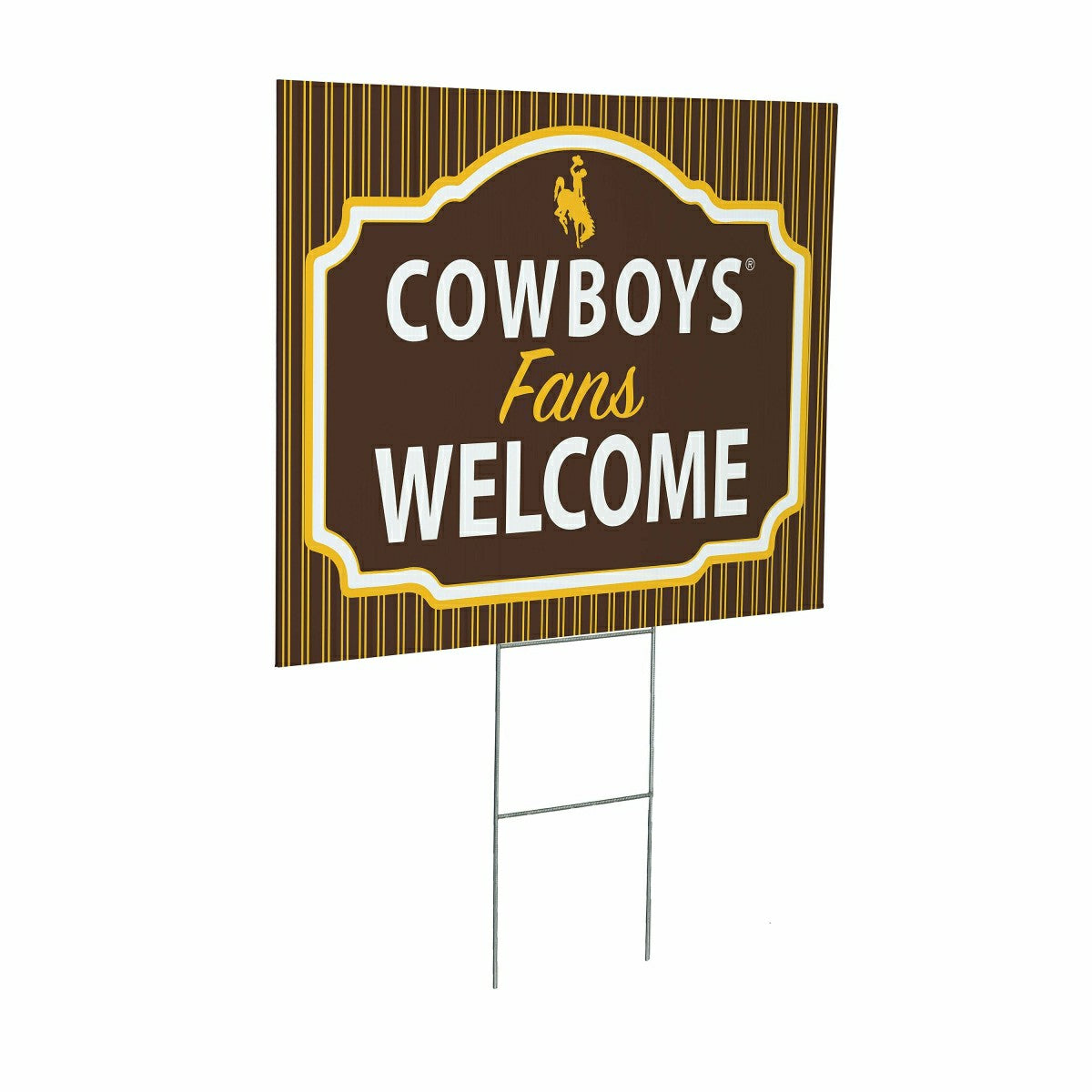 University of Wyoming Coroplast Yard Sign, "Fans Welcome"