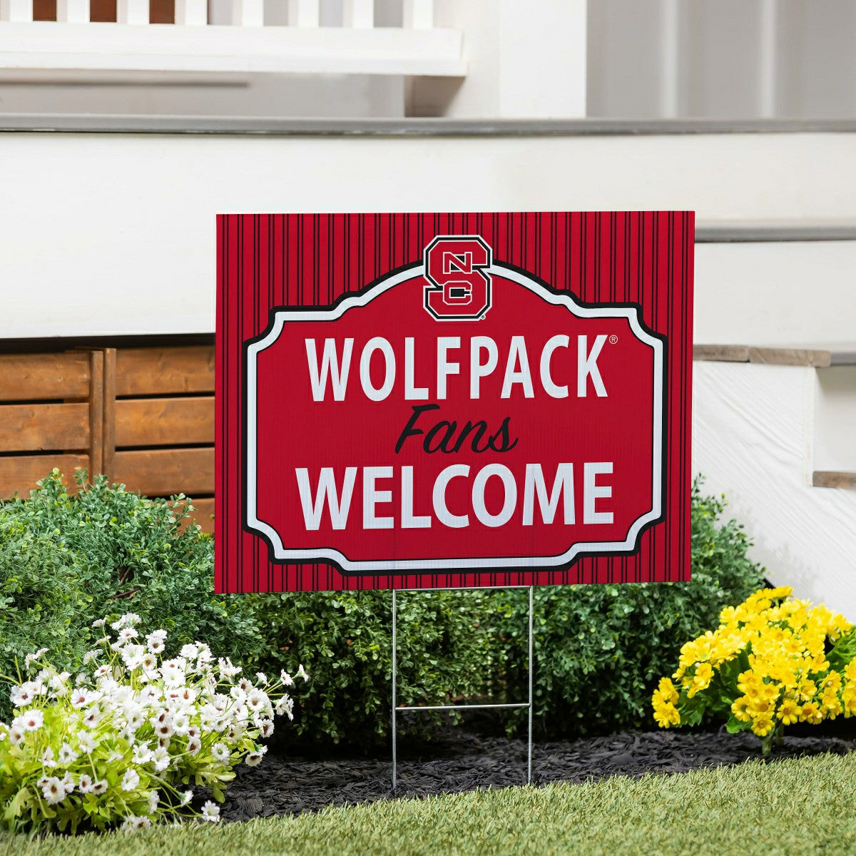 North Carolina State University Coroplast Yard Sign, "Fans Welcome"