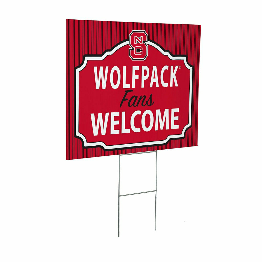 North Carolina State University Coroplast Yard Sign, "Fans Welcome"