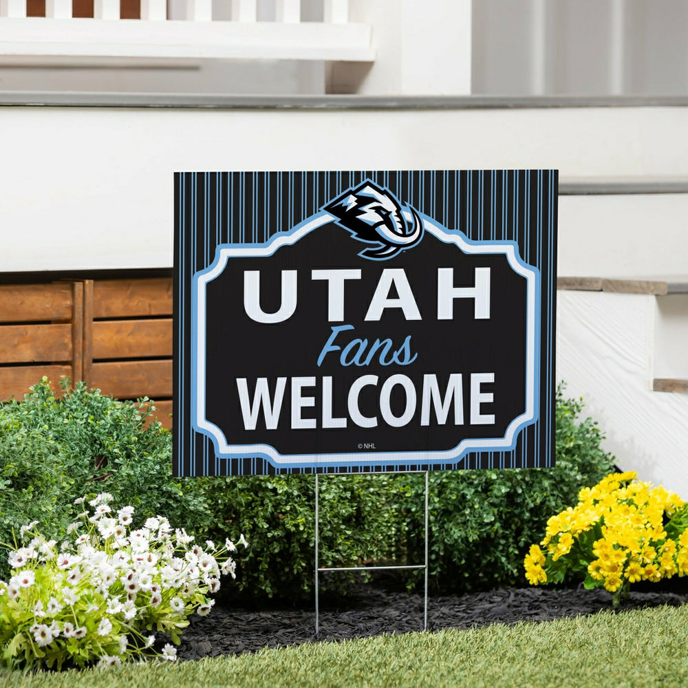 Utah Hockey Club Coroplast Yard Sign, "Fans Welcome"
