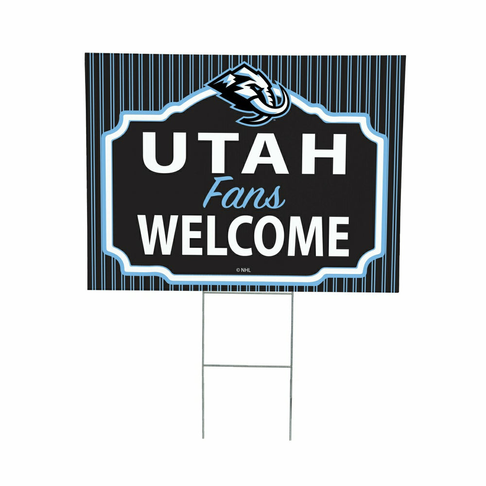 Utah Hockey Club Coroplast Yard Sign, "Fans Welcome"