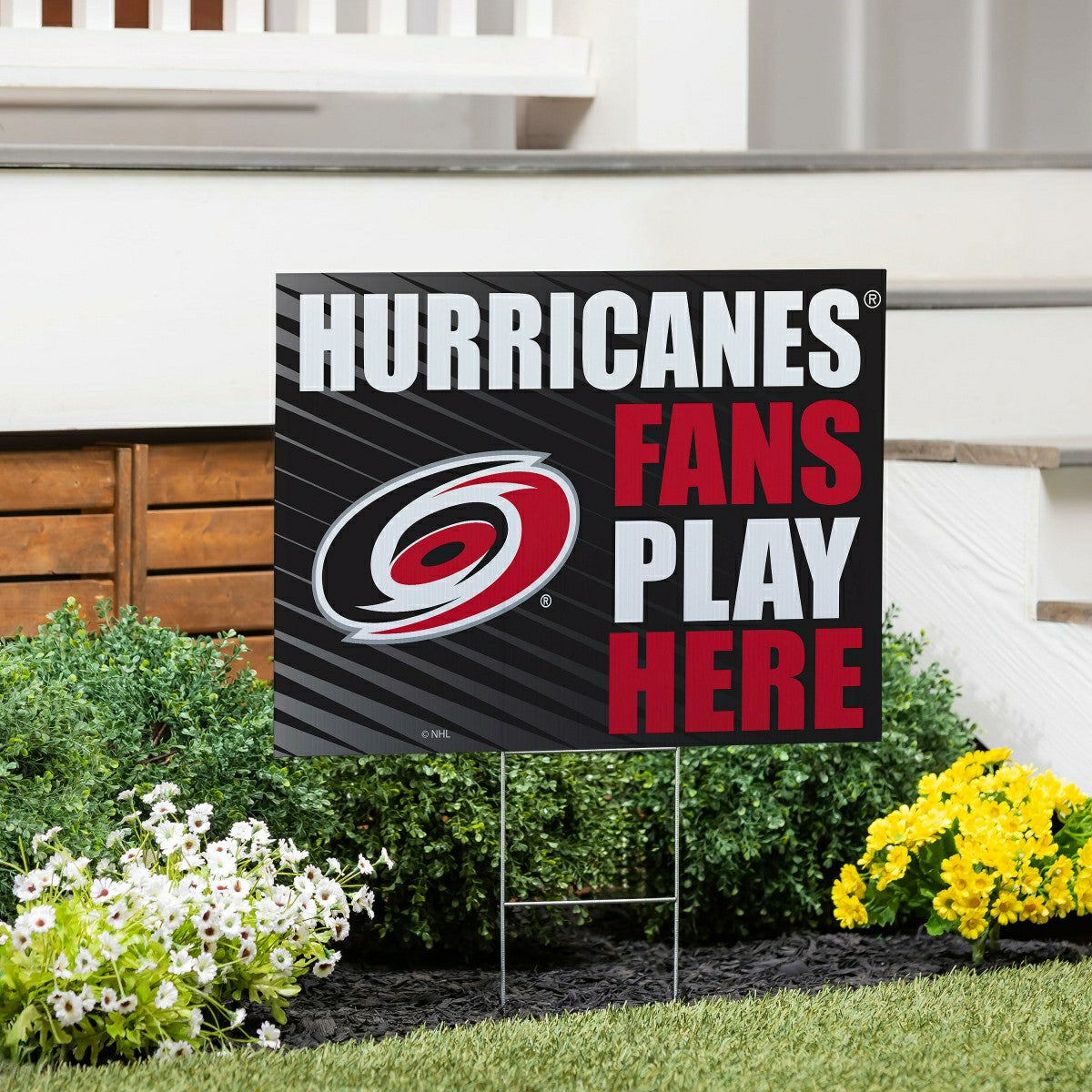 Carolina Hurricanes Coroplast Yard Sign "Fans Play Here"