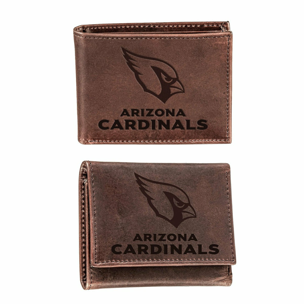 Arizona Cardinals, Bi-Fold and Tri-Fold Wallet Gift Set, Brown