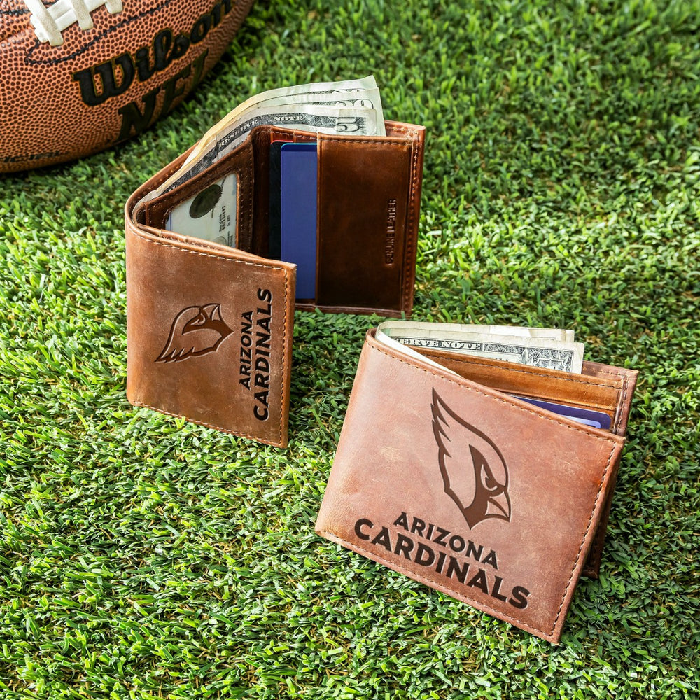 Arizona Cardinals, Bi-Fold and Tri-Fold Wallet Gift Set, Brown