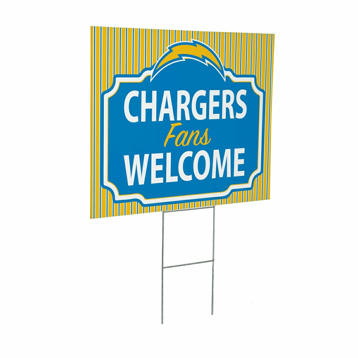 Los Angeles Chargers Coroplast Yard Sign, "Fans Welcome"