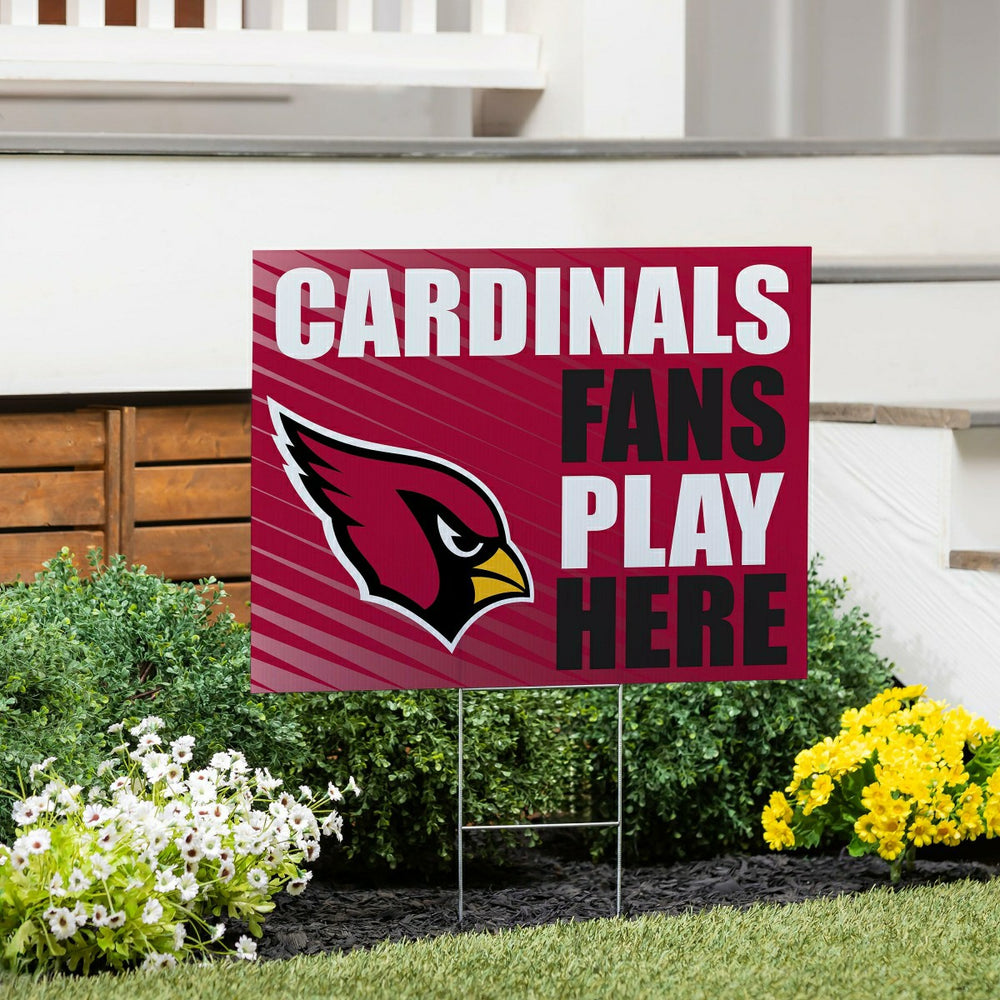 Arizona Cardinals Coroplast Yard Sign "Fans Play Here"