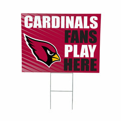 Arizona Cardinals Coroplast Yard Sign "Fans Play Here"