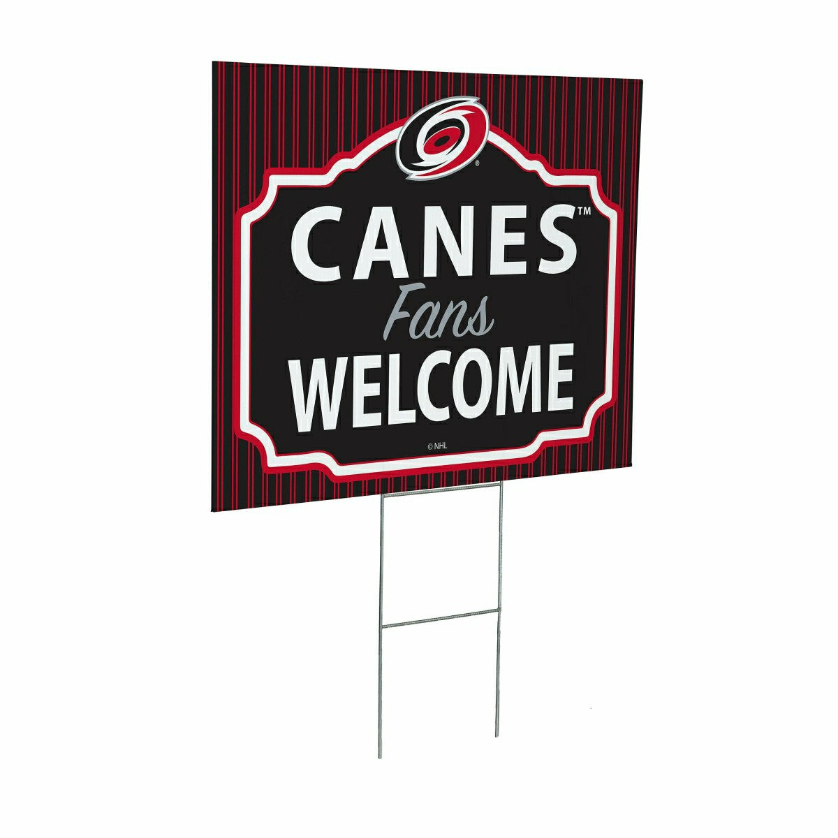 Carolina Hurricanes Coroplast Yard Sign, "Fans Welcome"