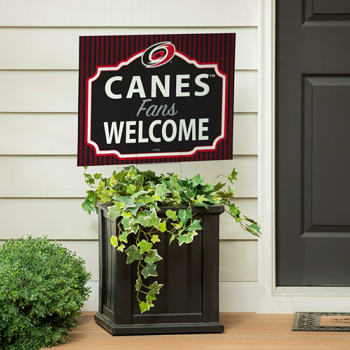 Carolina Hurricanes Coroplast Yard Sign, "Fans Welcome"