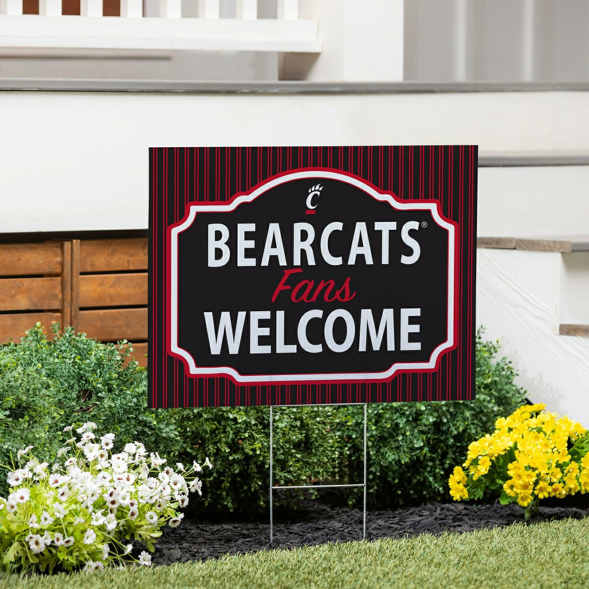 University of Cincinnati Coroplast Yard Sign, "Fans Welcome"