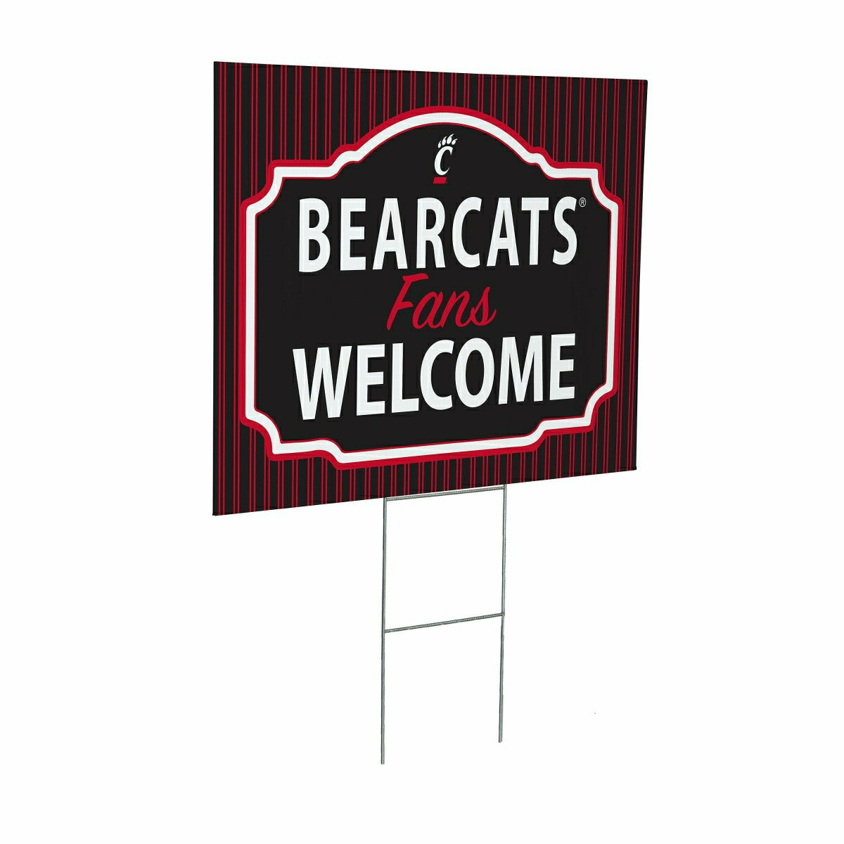 University of Cincinnati Coroplast Yard Sign, "Fans Welcome"
