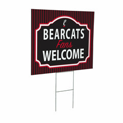 University of Cincinnati Coroplast Yard Sign, "Fans Welcome"
