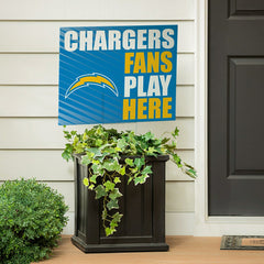 Los Angeles Chargers Coroplast Yard Sign "Fans Play Here"