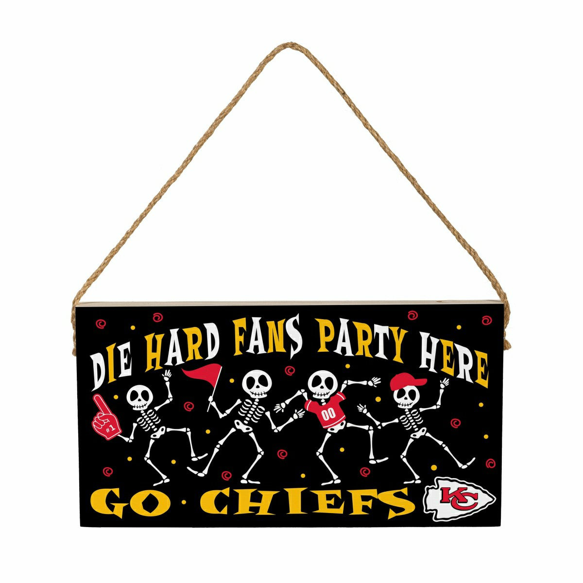 Kansas City Chiefs Halloween Wood Wall Sign, 6x11
