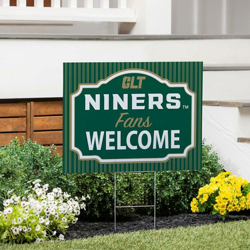University of North Carolina/Charlotte Coroplast Yard Sign, "Fans Welc