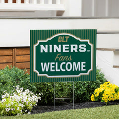 University of North Carolina/Charlotte Coroplast Yard Sign, "Fans Welc
