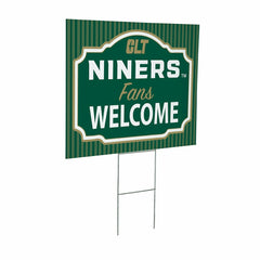 University of North Carolina/Charlotte Coroplast Yard Sign, "Fans Welc