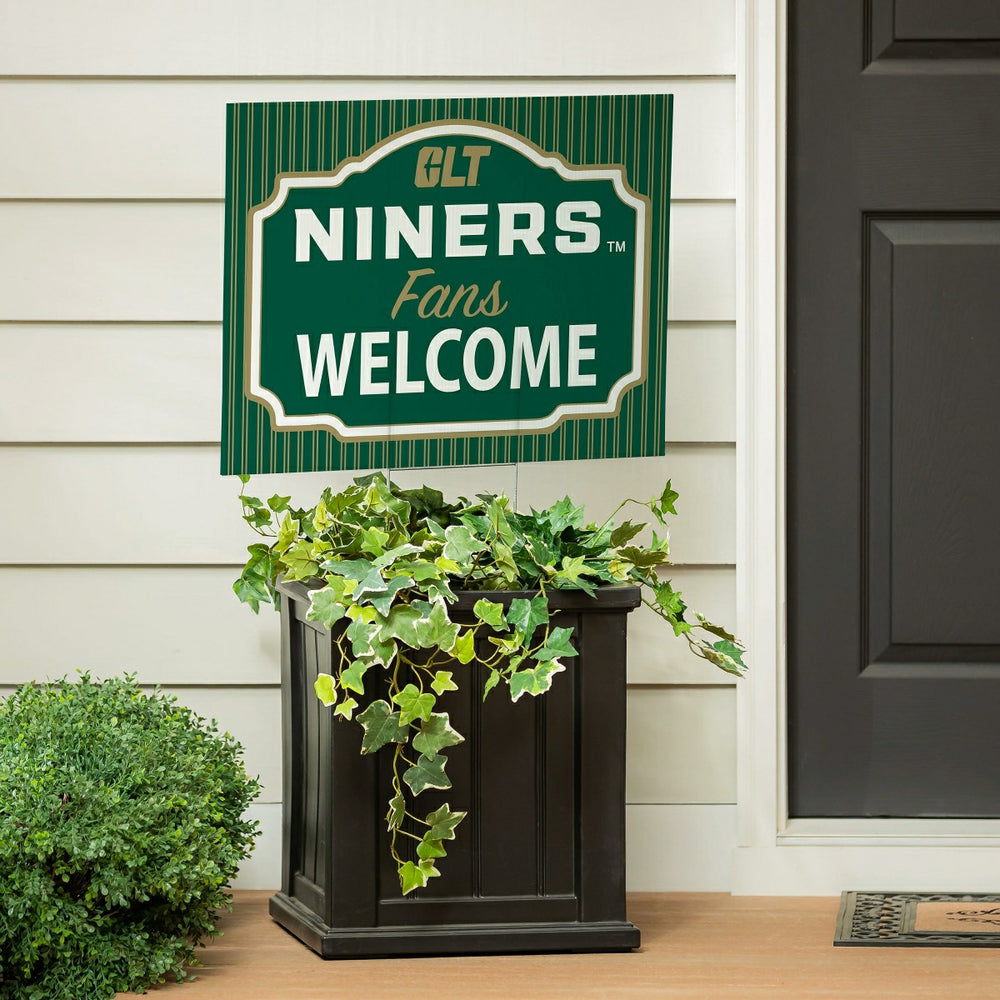 University of North Carolina/Charlotte Coroplast Yard Sign, "Fans Welc