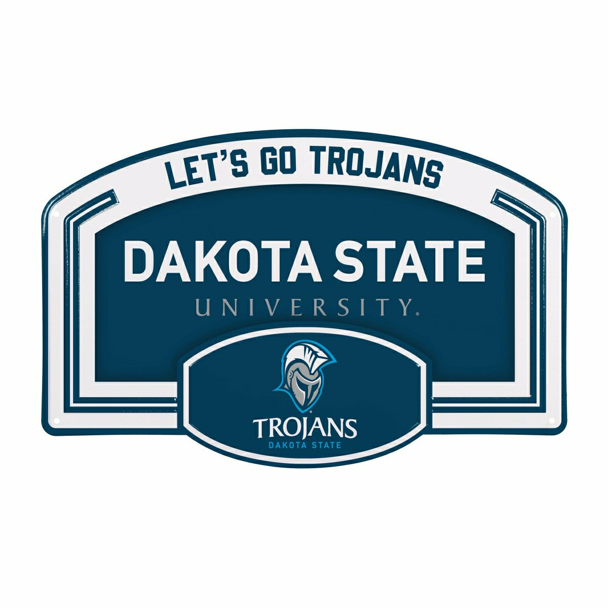 Dakota State University Fan Parking USA Stamped Steel Wall Sign, 7" x